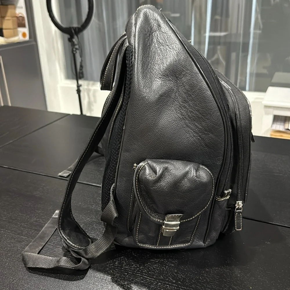 Harley-Davidson by Athalon Large Black Leather Backpack